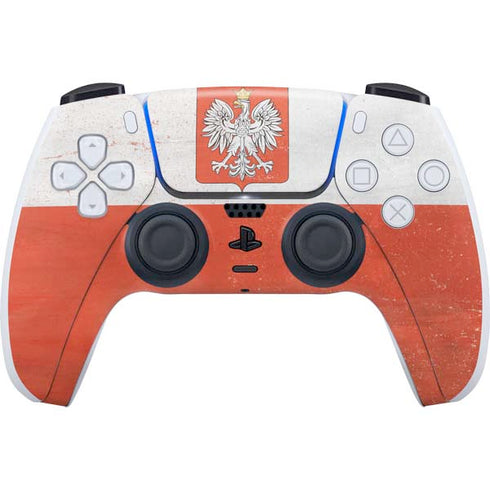 Poland Flag Distressed PlayStation PS5 Skins